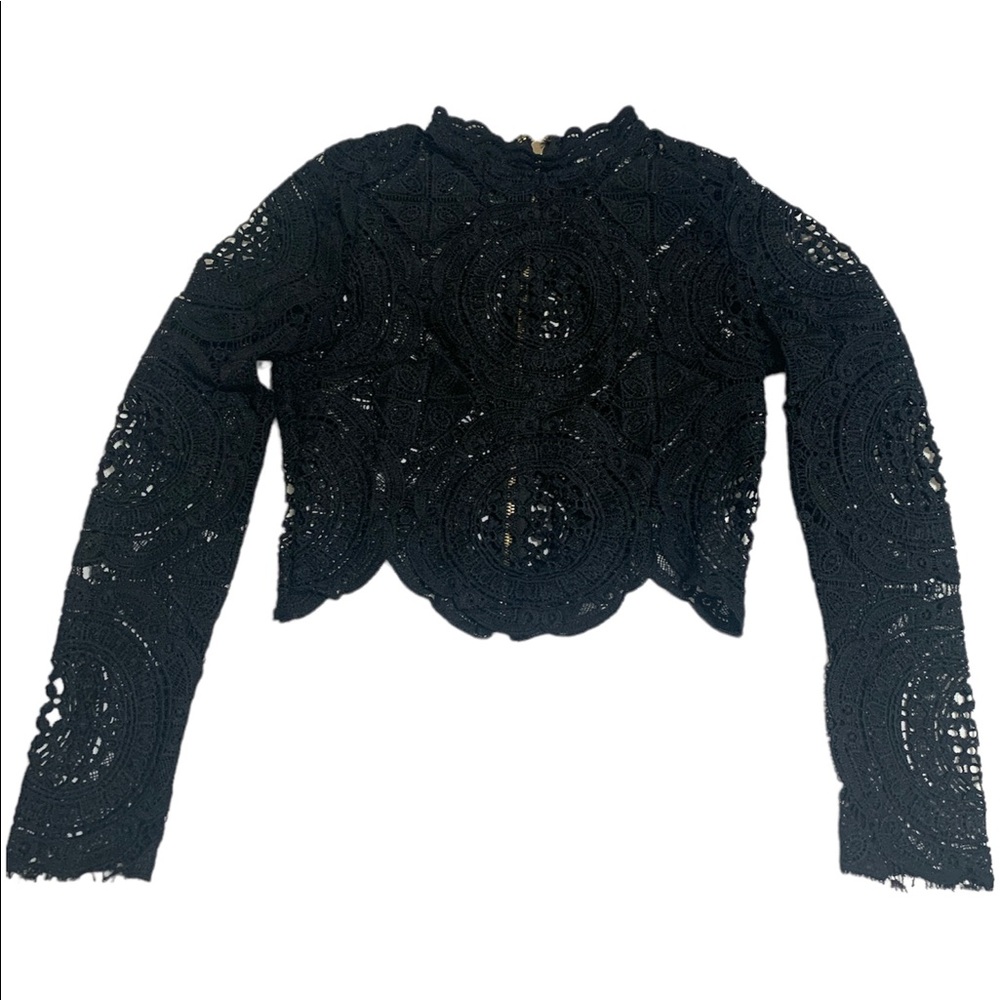 Black Lace Crop